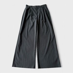 Abercrombie & Fitch Sloane Charcoal Herringbone Wide Leg Pants